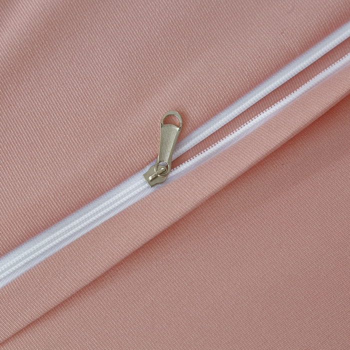 91家纺网 家纺一手货源 找家纺 OL家纺 2025春夏新款轻奢风针织云棉床盖夹绵防滑床盖款四件套 粉色