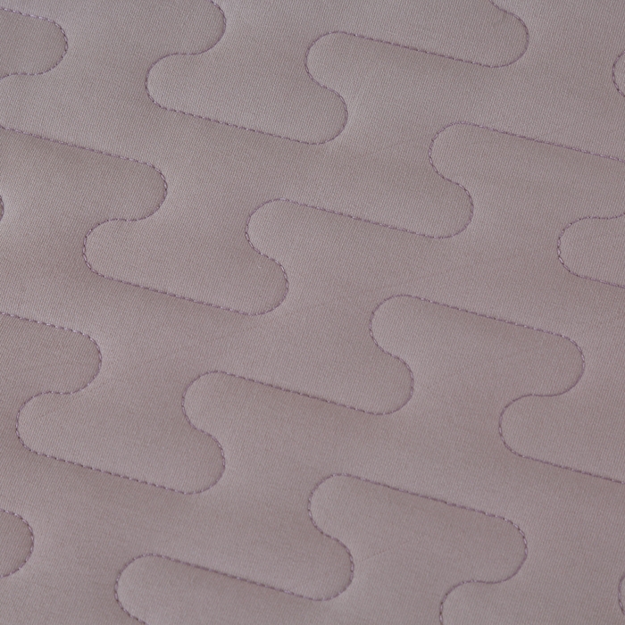 91家纺网 家纺一手货源 找家纺 OL家纺 2025春夏新款轻奢风针织云棉床盖夹绵防滑床盖款四件套 浅紫