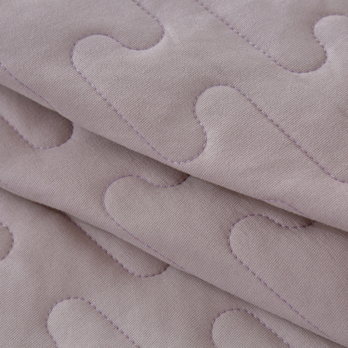 91家纺网 家纺一手货源 找家纺 OL家纺 2025春夏新款轻奢风针织云棉床盖夹绵防滑床盖款四件套 浅紫