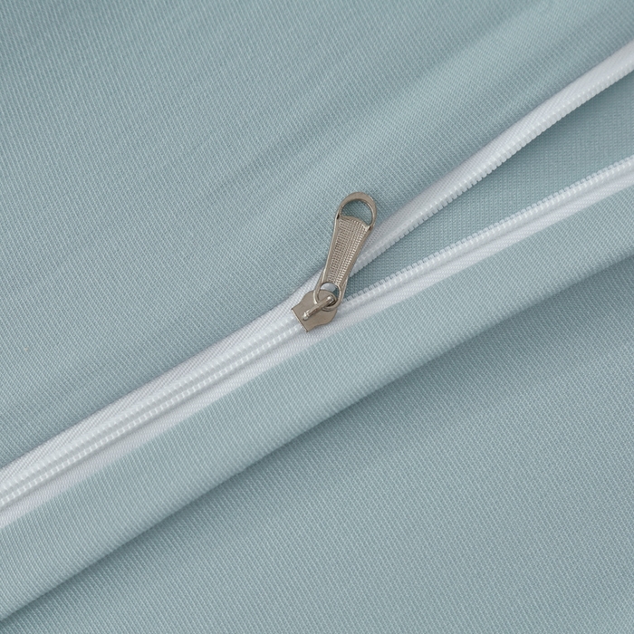 91家纺网 家纺一手货源 找家纺 OL家纺 2025春夏新款轻奢风针织云棉床盖夹绵防滑床该款四件套 水蓝