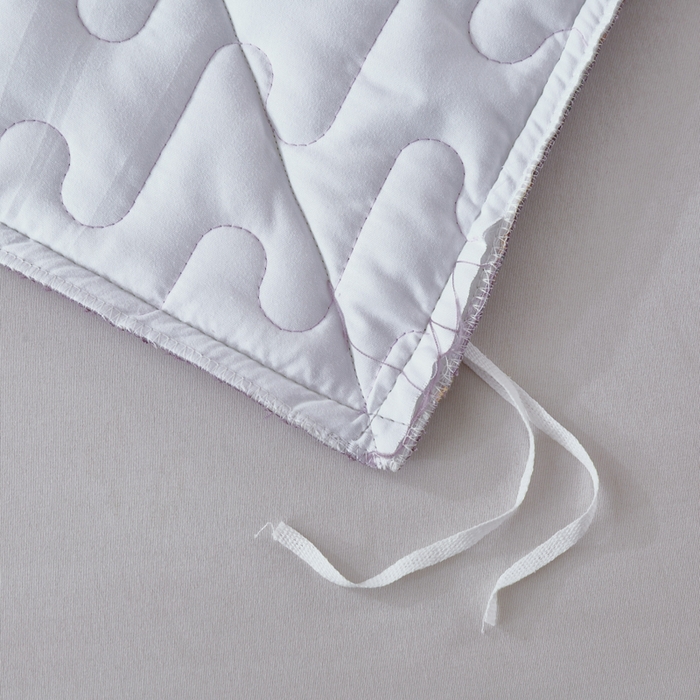 91家纺网 家纺一手货源 找家纺 OL家纺 2025春夏新款轻奢风针织云棉床盖夹绵防滑床盖款四件套 紫色