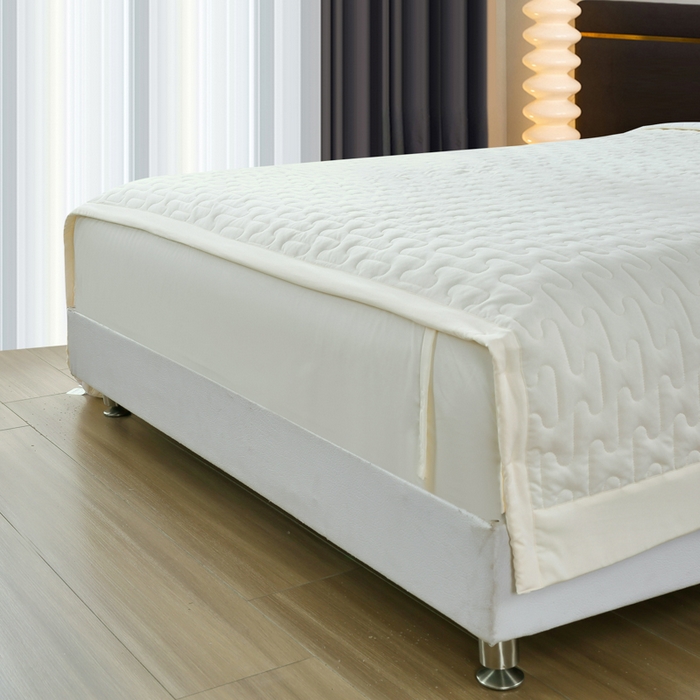 91家纺网 家纺一手货源 找家纺 （总）OL家纺 2025春夏新款轻奢风针织云棉床盖夹绵防滑床盖款四件套