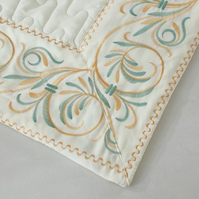 91家纺网 家纺一手货源 找家纺 （总）OL家纺 2025春夏新款轻奢风针织云棉床盖夹绵防滑床盖款四件套