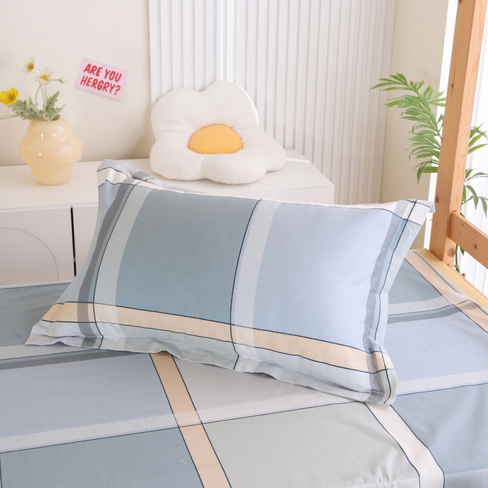 91家纺网 家纺一手货源 找家纺 凯森家纺 2025新款133x72全棉三件套床套款学生被套宿舍寝室垫套款六件套 格兰特