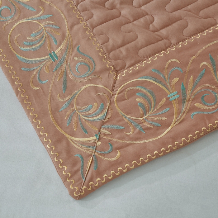 91家纺网 家纺一手货源 找家纺 OL家纺 2025春夏新款轻奢风针织云棉床盖夹绵防滑床该款四件套 豆沙