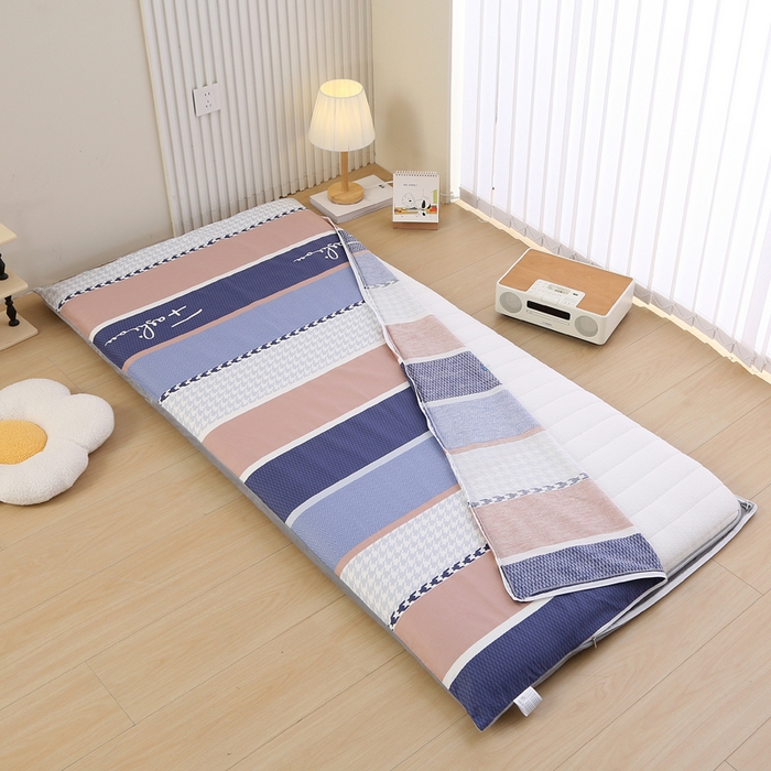 91家纺网 家纺一手货源 找家纺 （总）凯森家纺 2025新款13372全棉床垫套学生床笠套单品褥子套懒人垫子套90x190学生上下铺宿舍寝室