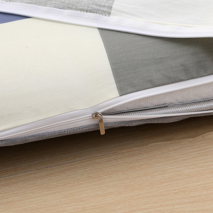 91家纺网 家纺一手货源 找家纺 凯森家纺 2025新款13372全棉床垫套学生床笠套单品褥子套懒人垫子套90x190学生上下铺宿舍寝室 格调-蓝