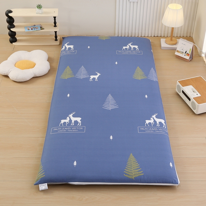 91家纺网 家纺一手货源 找家纺 凯森家纺 2025新款13372全棉床垫套学生床笠套单品褥子套懒人垫子套90x190学生上下铺宿舍寝室 一鹿繁程