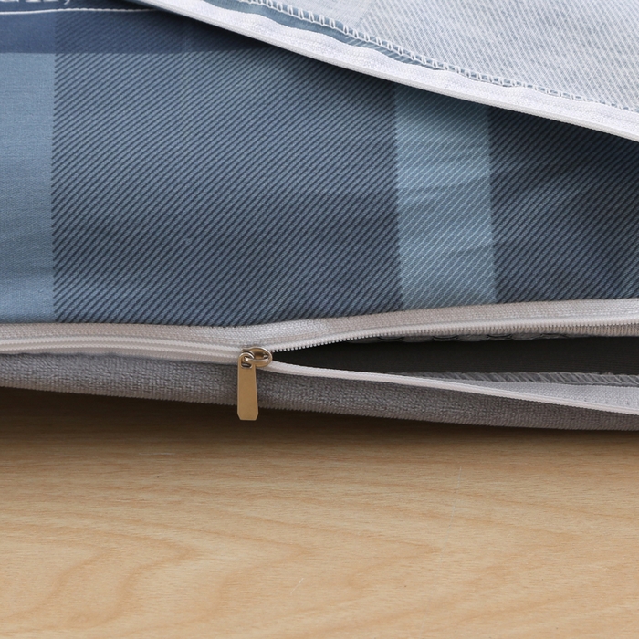 91家纺网 家纺一手货源 找家纺 凯森家纺 2025新款13372全棉床垫套学生床笠套单品褥子套懒人垫子套90x190学生上下铺宿舍寝室 卡乐-蓝