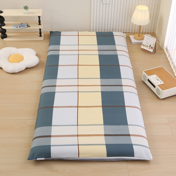 91家纺网 家纺一手货源 找家纺 凯森家纺 2025新款13372全棉床垫套学生床笠套单品褥子套懒人垫子套90x190学生上下铺宿舍寝室 卡丽尔+绒（婴儿绒）