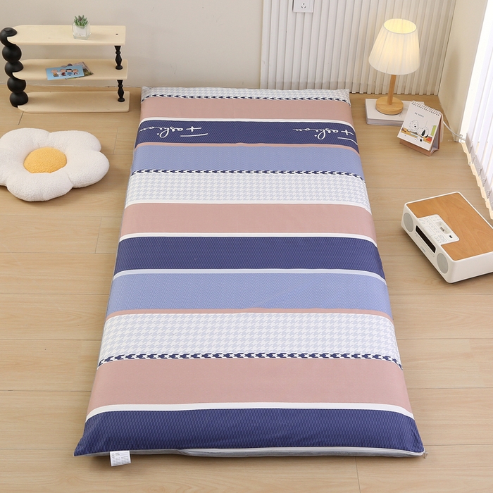 91家纺网 家纺一手货源 找家纺 凯森家纺 2025新款13372全棉床垫套学生床笠套单品褥子套懒人垫子套90x190学生上下铺宿舍寝室 留白+绒（婴儿绒）