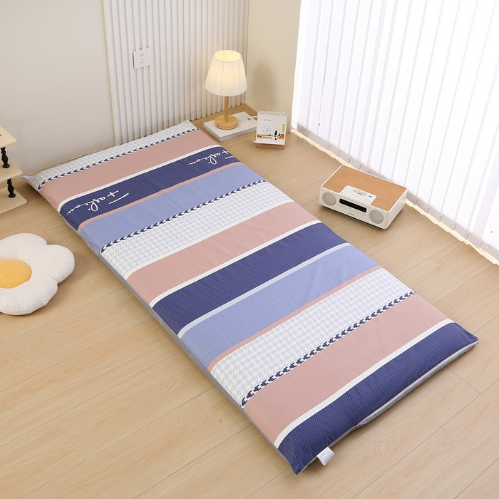 91家纺网 家纺一手货源 找家纺 凯森家纺 2025新款13372全棉床垫套学生床笠套单品褥子套懒人垫子套90x190学生上下铺宿舍寝室 留白+绒（婴儿绒）