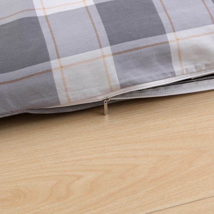 91家纺网 家纺一手货源 找家纺 凯森家纺 2025新款13372全棉床垫套学生床笠套单品褥子套懒人垫子套90x190学生上下铺宿舍寝室 时光慢慢-灰+绒（婴儿绒）