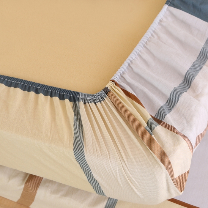 91家纺网 家纺一手货源 找家纺 凯森家纺 2024新款13372全棉印花学生床笠宿舍寝室床垫保护套上下铺床笠90x190 卡丽尔