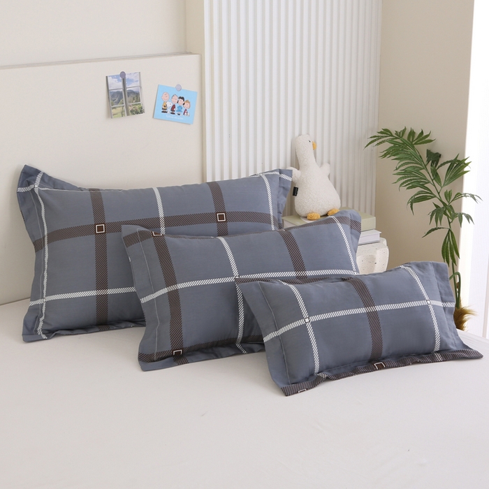 91家纺网 家纺一手货源 找家纺 凯森家纺 新款13372全棉枕套单人枕头套枕芯套儿童枕套30x50cm成人40x60cm48x74cm 俄洛伊-灰