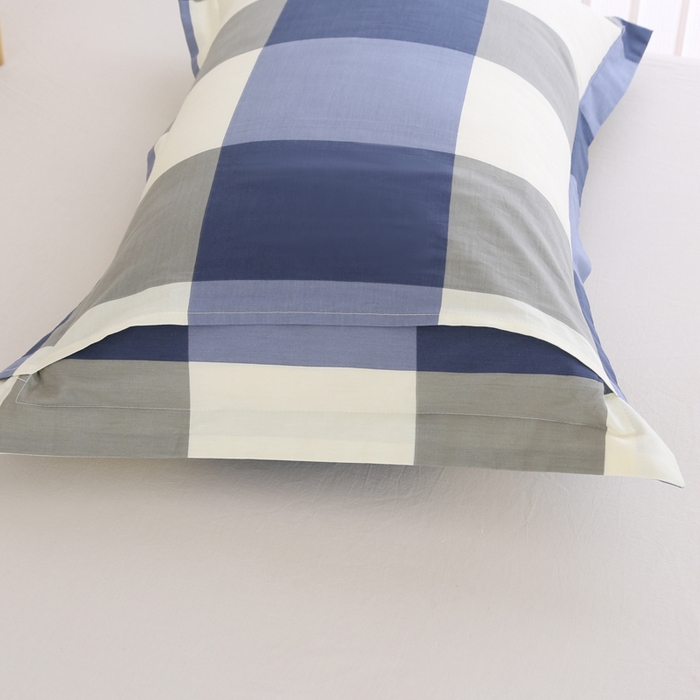 91家纺网 家纺一手货源 找家纺 凯森家纺 新款13372全棉枕套单人枕头套枕芯套儿童枕套30x50cm成人40x60cm48x74cm 格调-蓝