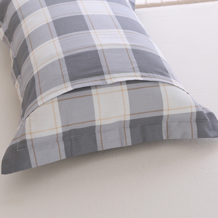 91家纺网 家纺一手货源 找家纺 凯森家纺 新款13372全棉枕套单人枕头套枕芯套儿童枕套30x50cm成人40x60cm48x74cm 时光慢慢-灰