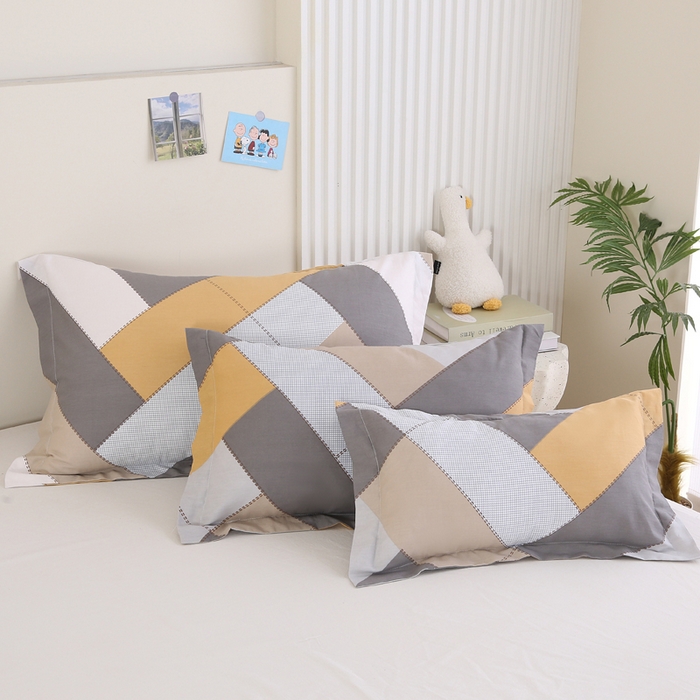 凯森家纺 新款13372全棉枕套单人枕头套枕芯套儿童枕套30x50cm成人40x60cm48x74cm 索格-咖