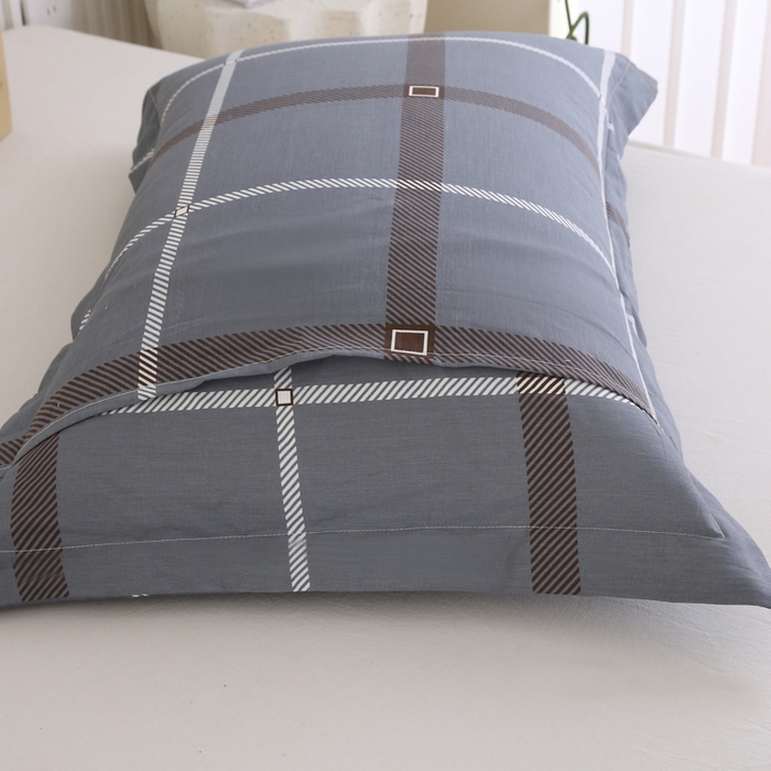 91家纺网 家纺一手货源 找家纺 凯森家纺 新款13372全棉枕套单人枕头套枕芯套儿童枕套30x50cm成人40x60cm48x74cm 俄洛伊-灰