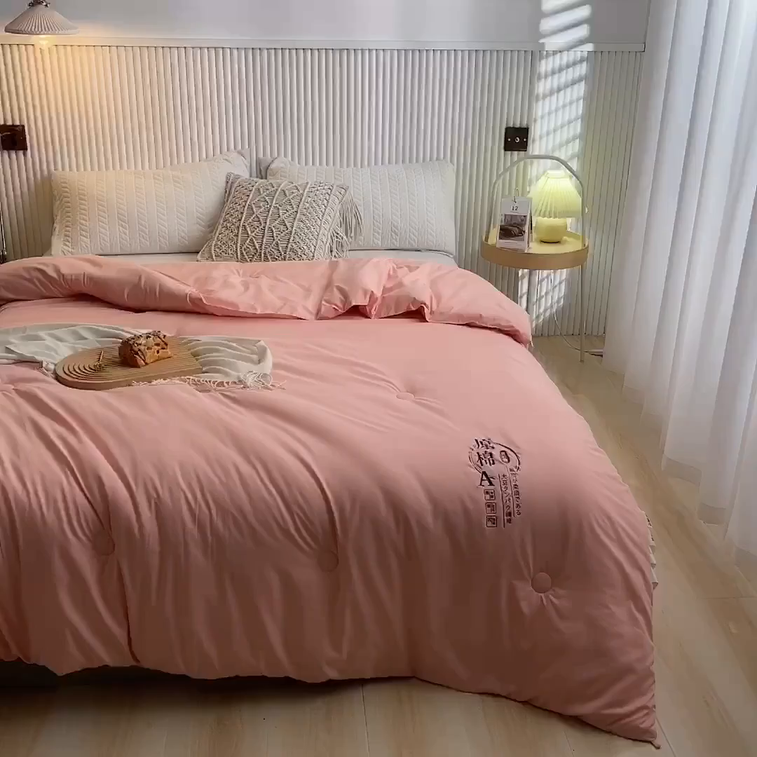 91家纺网 家纺一手货源 找家纺 （总）凯森家纺 2025新款A类原棉被芯大豆被子学生被宿舍寝室春秋被冬被150x200cm