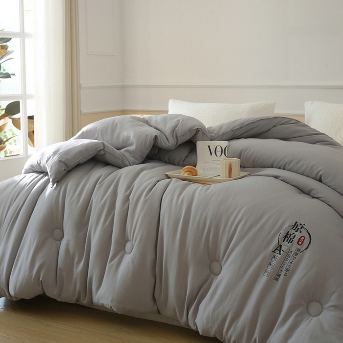 91家纺网 家纺一手货源 找家纺 （总）凯森家纺 2025新款A类原棉被芯大豆被子学生被宿舍寝室春秋被冬被150x200cm