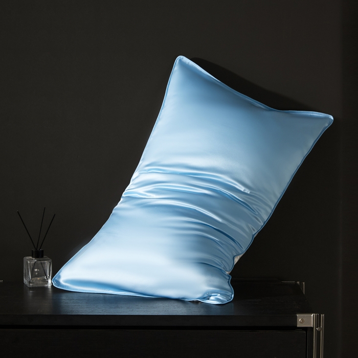 91家纺网 家纺一手货源 找家纺 （总）凯森家纺 重磅纯真丝枕套100%桑蚕丝枕头套纯色枕芯套丝滑缎面单人枕皮夏季天丝美 容顺发枕巾