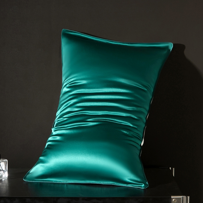 91家纺网 家纺一手货源 找家纺 （总）凯森家纺 重磅纯真丝枕套100%桑蚕丝枕头套纯色枕芯套丝滑缎面单人枕皮夏季天丝美 容顺发枕巾