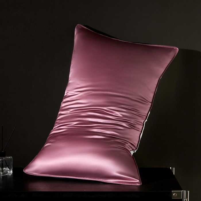 91家纺网 家纺一手货源 找家纺 （总）凯森家纺 重磅纯真丝枕套100%桑蚕丝枕头套纯色枕芯套丝滑缎面单人枕皮夏季天丝美 容顺发枕巾