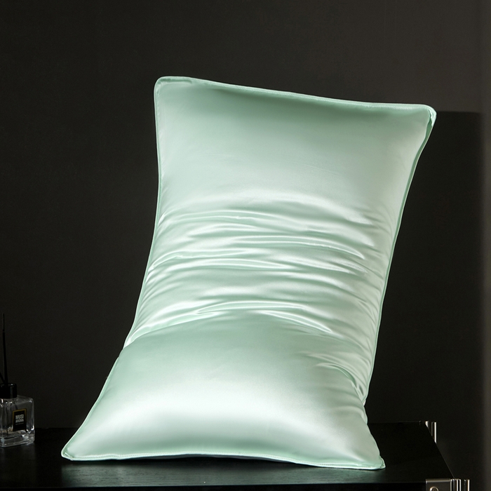 91家纺网 家纺一手货源 找家纺 （总）凯森家纺 重磅纯真丝枕套100%桑蚕丝枕头套纯色枕芯套丝滑缎面单人枕皮夏季天丝美 容顺发枕巾