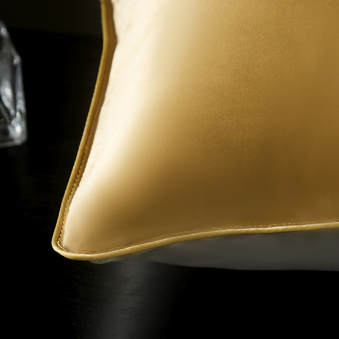 91家纺网 家纺一手货源 找家纺 凯森家纺 重磅纯真丝枕套100%桑蚕丝枕头套纯色枕芯套丝滑缎面单人枕皮夏季天丝美 容顺发枕巾 麦穗金