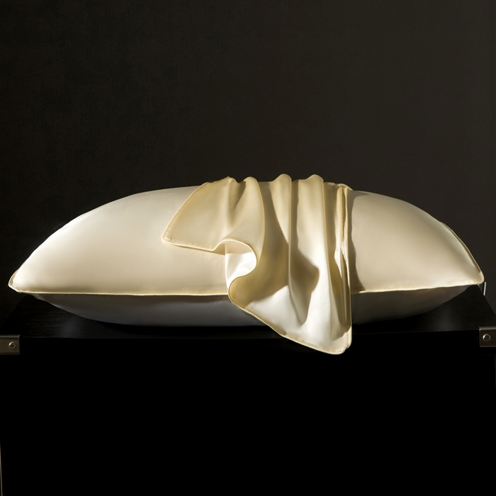 91家纺网 家纺一手货源 找家纺 凯森家纺 重磅纯真丝枕套100%桑蚕丝枕头套纯色枕芯套丝滑缎面单人枕皮夏季天丝美 容顺发枕巾 太空白