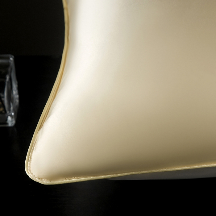 91家纺网 家纺一手货源 找家纺 凯森家纺 重磅纯真丝枕套100%桑蚕丝枕头套纯色枕芯套丝滑缎面单人枕皮夏季天丝美 容顺发枕巾 太空白