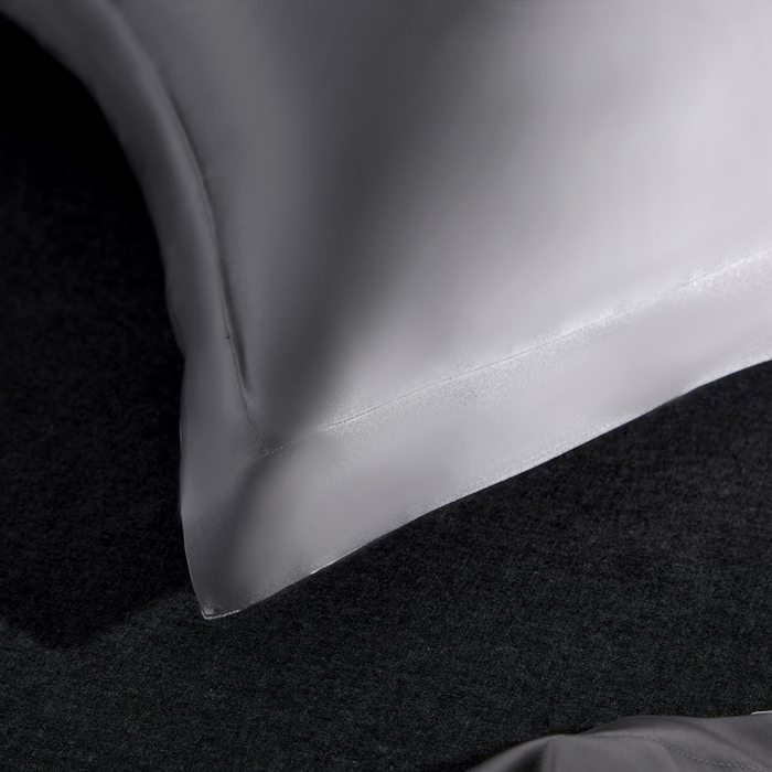 91家纺网 家纺一手货源 找家纺 凯森家纺 重磅纯真丝枕套一对100%桑蚕丝枕芯套美 容丝绸缎面枕头套夏季冰丝枕巾枕头套 鸽子灰