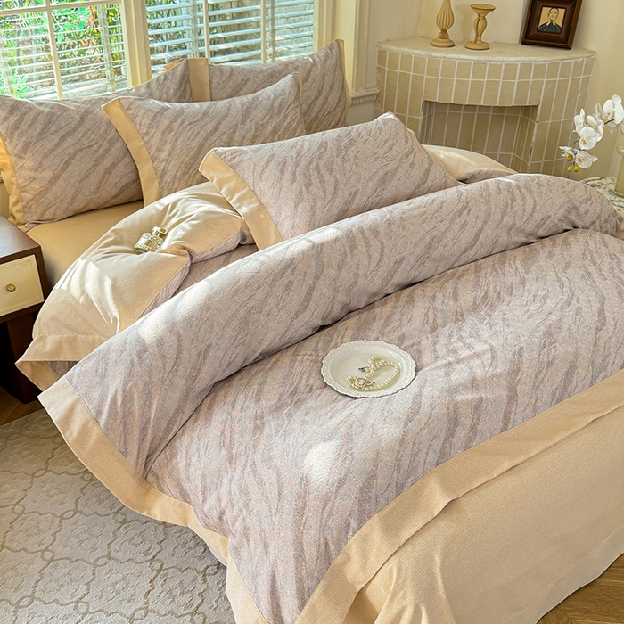 91家纺网 家纺一手货源 找家纺 巧玲珑 2025新款ABk版新疆棉双拼四件套（新花色已更新）