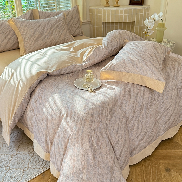 91家纺网 家纺一手货源 找家纺 巧玲珑 2025新款ABk版新疆棉双拼四件套（新花色已更新）