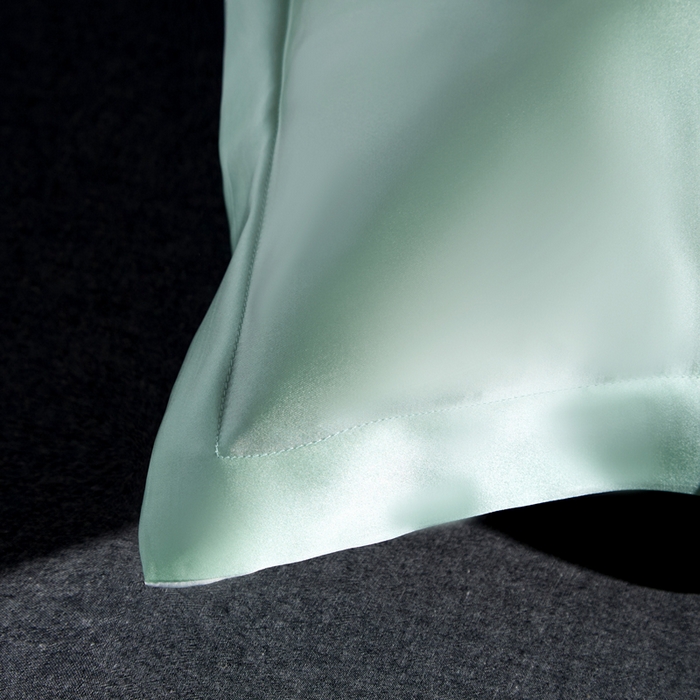 91家纺网 家纺一手货源 找家纺 凯森家纺 重磅纯真丝枕套一对100%桑蚕丝枕芯套美 容丝绸缎面枕头套夏季冰丝枕巾枕头套 牛油果绿