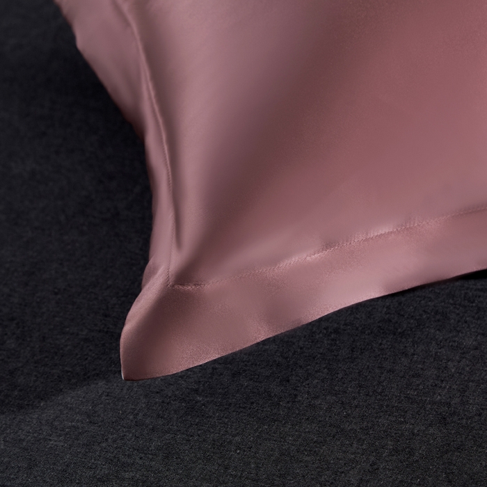 91家纺网 家纺一手货源 找家纺 凯森家纺 重磅纯真丝枕套一对100%桑蚕丝枕芯套美 容丝绸缎面枕头套夏季冰丝枕巾枕头套 樱花粉