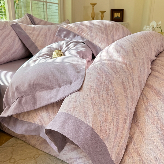 91家纺网 家纺一手货源 找家纺 巧玲珑 2025新款ABk版新疆棉双拼四件套（新花色已更新）