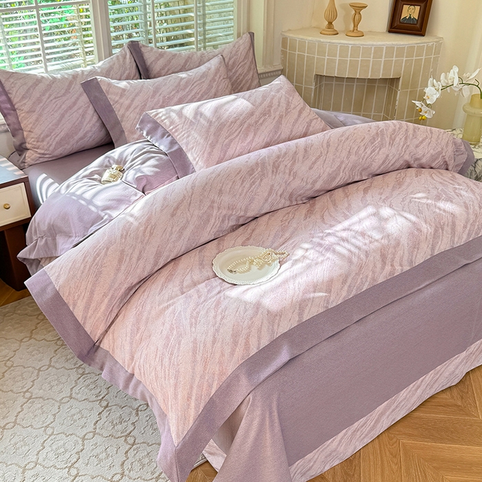 91家纺网 家纺一手货源 找家纺 巧玲珑 2025新款ABk版新疆棉双拼四件套（新花色已更新）