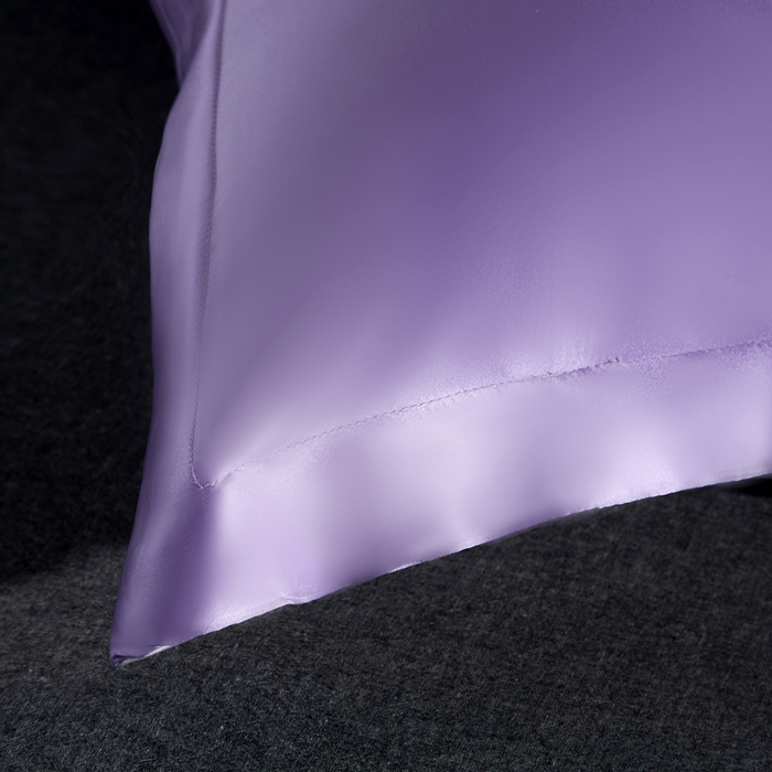 91家纺网 家纺一手货源 找家纺 凯森家纺 重磅纯真丝枕套一对100%桑蚕丝枕芯套美 容丝绸缎面枕头套夏季冰丝枕巾枕头套 薰衣草紫