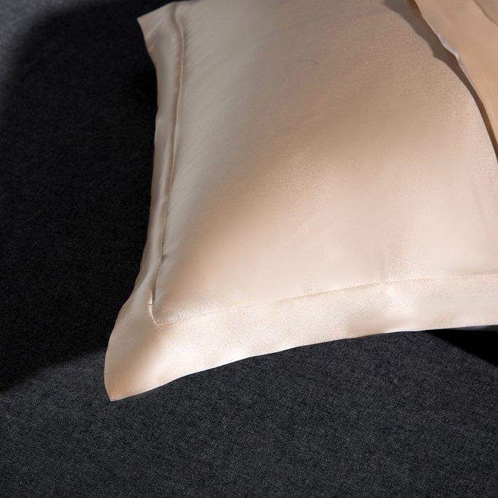 91家纺网 家纺一手货源 找家纺 凯森家纺 重磅纯真丝枕套一对100%桑蚕丝枕芯套美 容丝绸缎面枕头套夏季冰丝枕巾枕头套 香槟玉