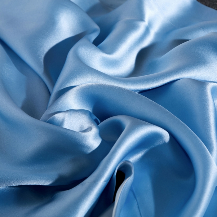 91家纺网 家纺一手货源 找家纺 凯森家纺 重磅纯真丝枕套一对100%桑蚕丝枕芯套美 容丝绸缎面枕头套夏季冰丝枕巾枕头套 雾霾蓝