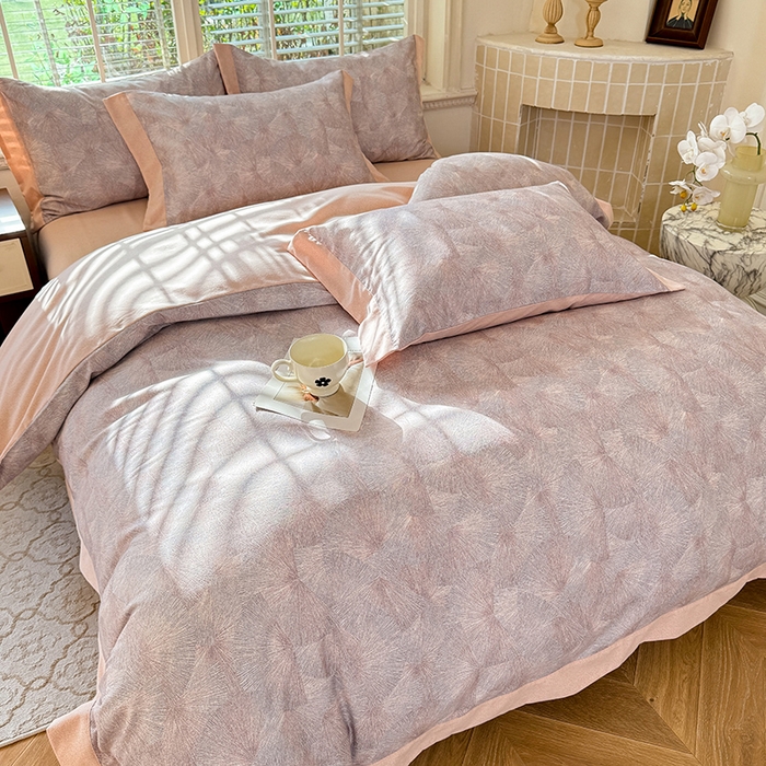 91家纺网 家纺一手货源 找家纺 巧玲珑 2025新款ABk版新疆棉双拼四件套（新花色已更新）