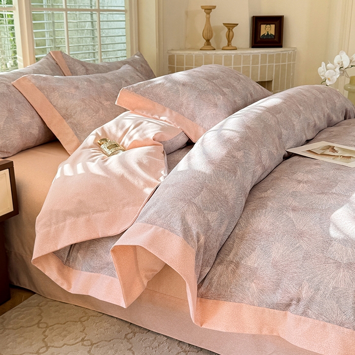 91家纺网 家纺一手货源 找家纺 巧玲珑 2025新款ABk版新疆棉双拼四件套（新花色已更新）