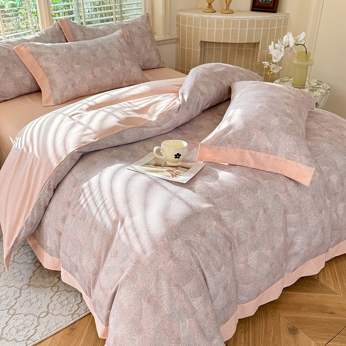 91家纺网 家纺一手货源 找家纺 巧玲珑 2025新款ABk版新疆棉双拼四件套（新花色已更新）