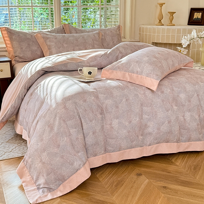 91家纺网 家纺一手货源 找家纺 巧玲珑 2025新款ABk版新疆棉双拼四件套（新花色已更新）