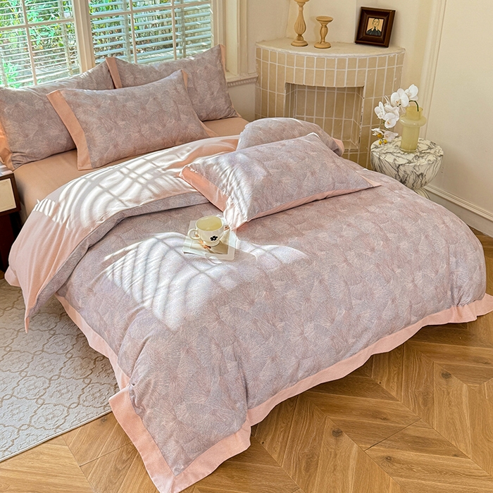 91家纺网 家纺一手货源 找家纺 巧玲珑 2025新款ABk版新疆棉双拼四件套（新花色已更新）