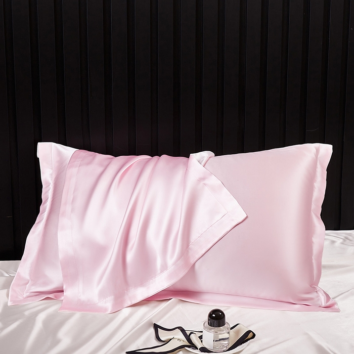 91家纺网 家纺一手货源 找家纺 凯森家纺 重磅纯真丝枕套一对100%桑蚕丝枕芯套美 容丝绸缎面枕头套夏季冰丝枕巾枕头套 少女粉