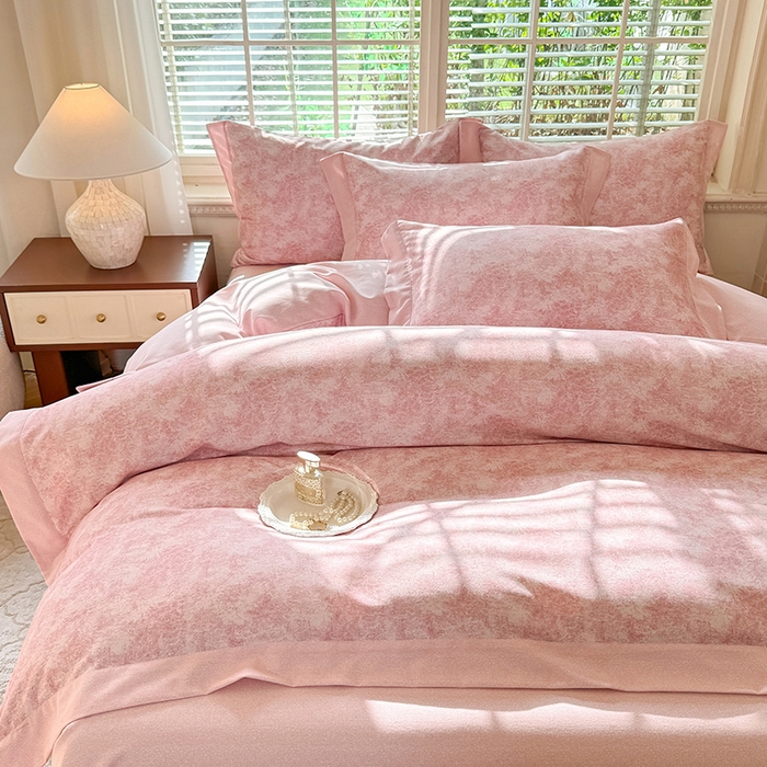 91家纺网 家纺一手货源 找家纺 巧玲珑 2025新款ABk版新疆棉双拼四件套（新花色已更新）