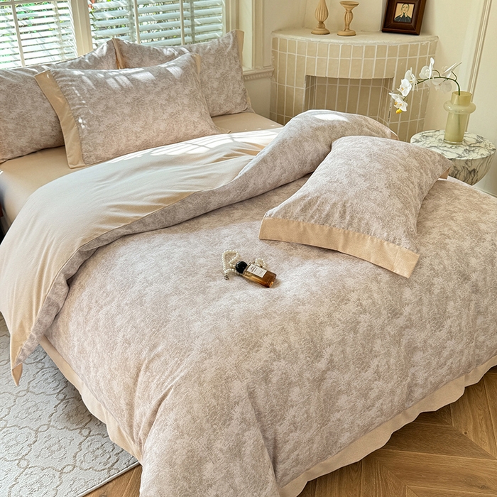 91家纺网 家纺一手货源 找家纺 巧玲珑 2025新款ABk版新疆棉双拼四件套（新花色已更新）